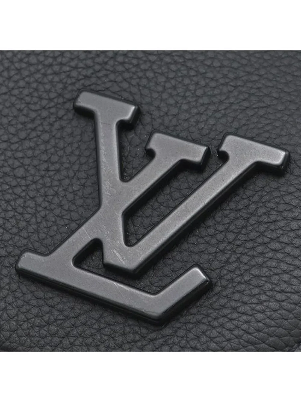 Louis Vuitton Shoulder Bag Takeoff Messenger Gray Leather Black Matte